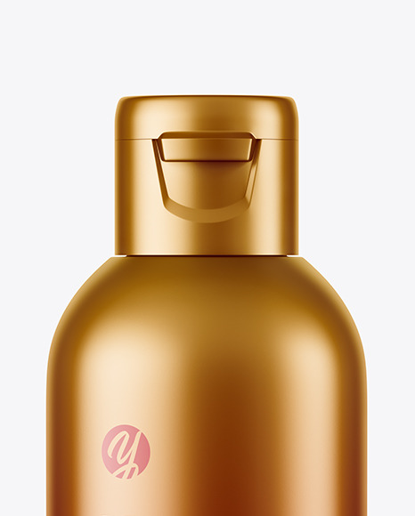 Matte Metallic Cosmetic Bottle Mockup