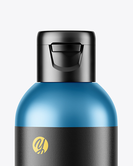 Matte Metallic Cosmetic Bottle Mockup