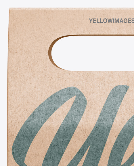 Kraft Paper Bag with a Window Mockup