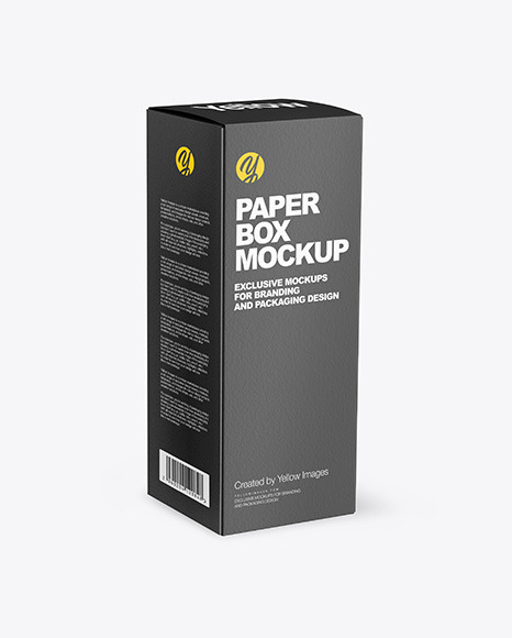 Frosted Glass Dropper Bottle with Paper Box Mockup