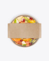 Paper Bowl w/ Fruit Salad Mockup