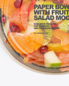 Paper Bowl w/ Fruit Salad Mockup