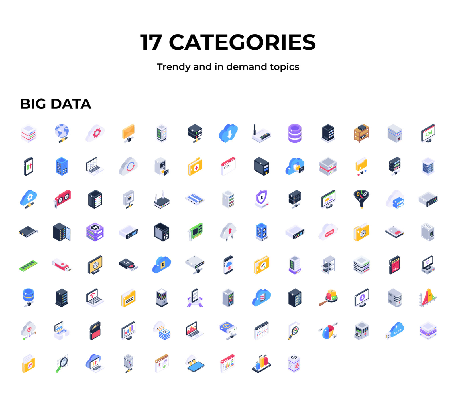 2500+ Isometric Icons