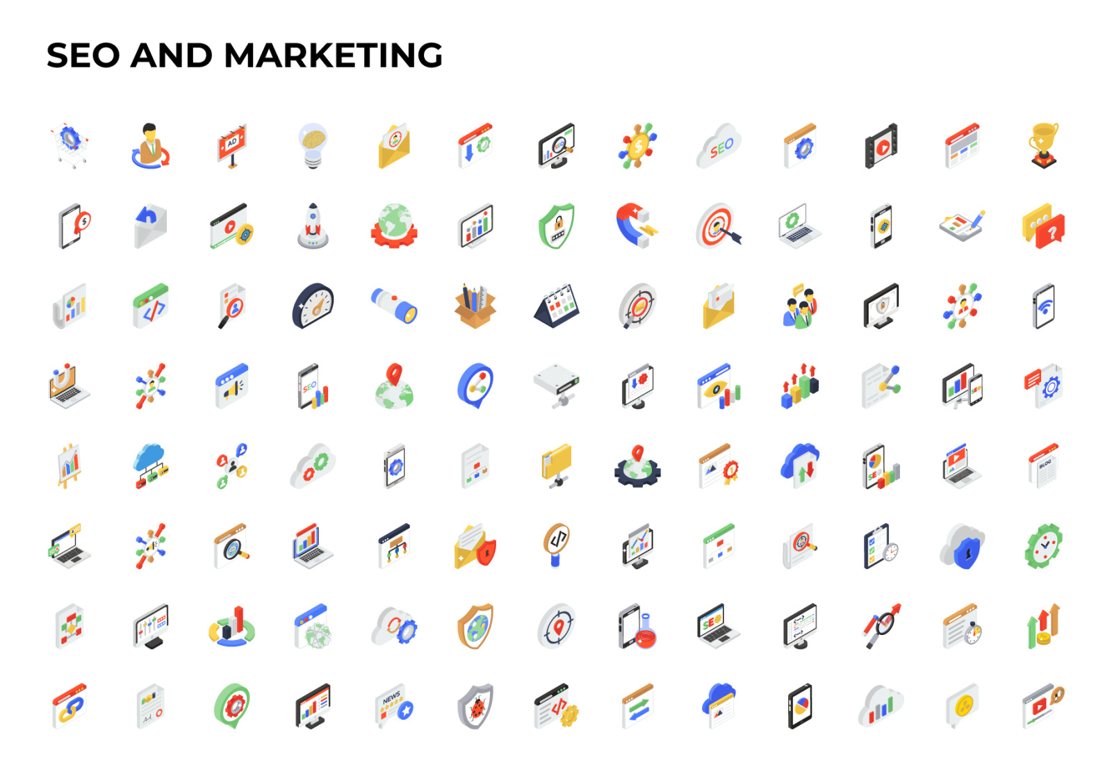 2500+ Isometric Icons 2500+ Isometric Icons