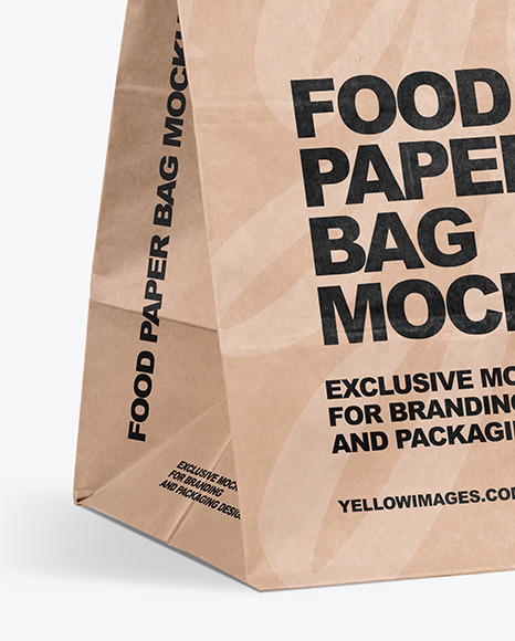 Kraft Paper Food Bag Mockup