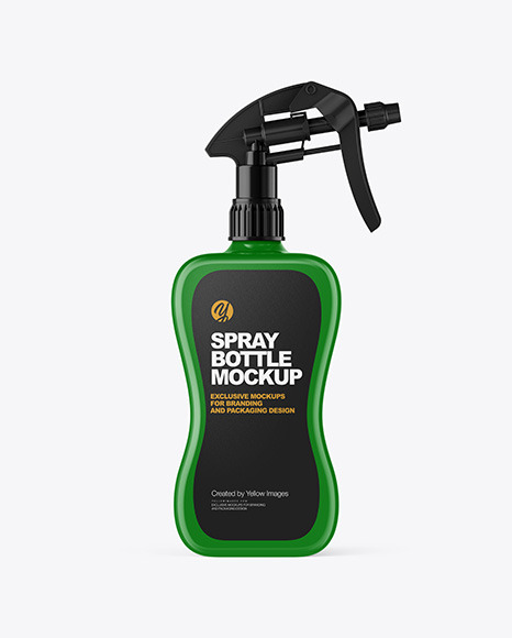 Glossy Spray Bottle Mockup