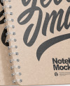 Set of Kraft Paper Notebooks Mockup