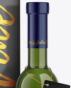 Green Glass White Wine Bottle With Box Mockup