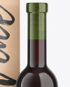 Green Glass Red Wine Bottle With Box Mockup