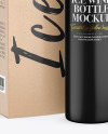 Ceramic Wine Bottle With Box Mockup