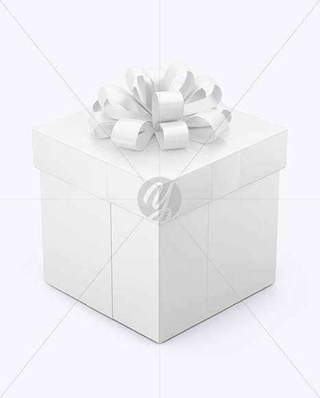 Matte Gift Box Mockup