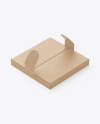 Kraft Paper Pizza Box With Handles Mockup