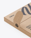 Kraft Paper Pizza Box With Handles Mockup