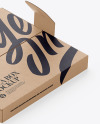 Kraft Paper Pizza Box With Handles Mockup