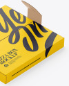 Carton Paper Pizza Box With Handles Mockup