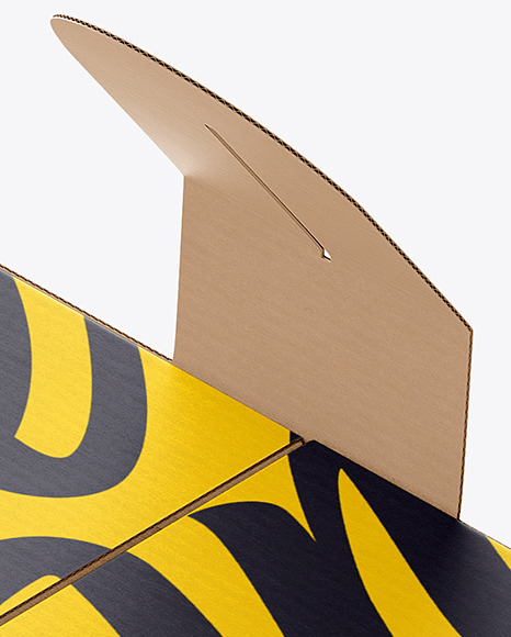 Carton Paper Pizza Box With Handles Mockup