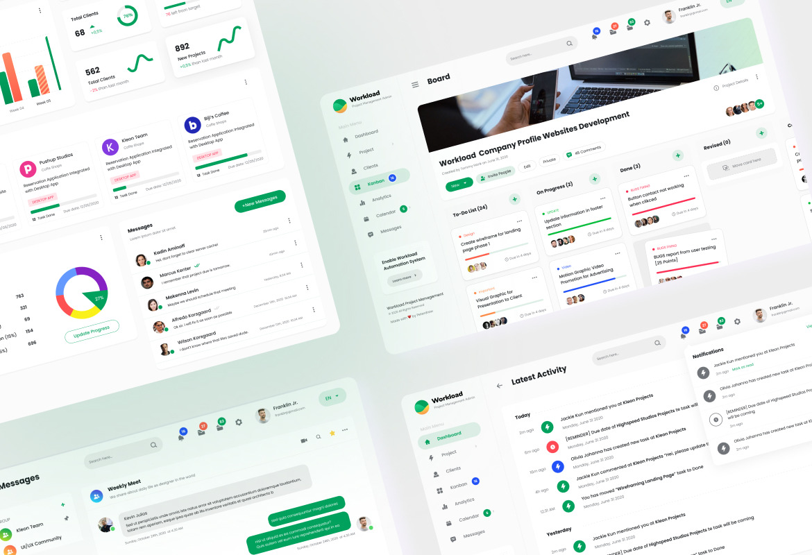Workload - Project Management Admin Dashboard UI Workload - Project Management Admin Dashboard UI