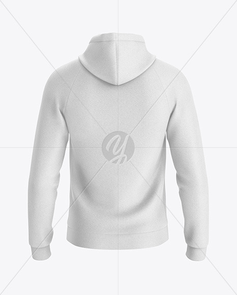 Heather Hoodie Mockup - Back View