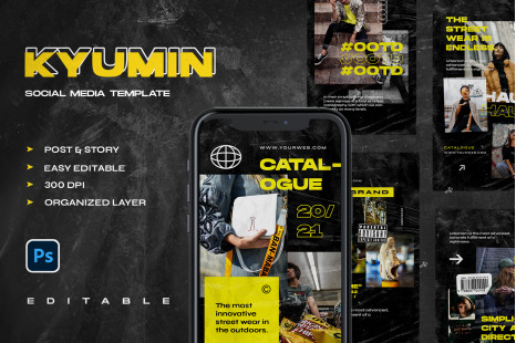 Kyumin - Instagram Stories & Post Template - Social media stories