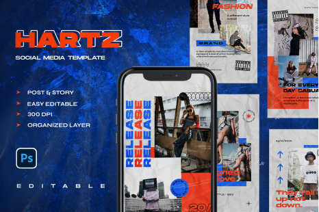 Hartz - Instagram Stories & Post Template - Social media stories