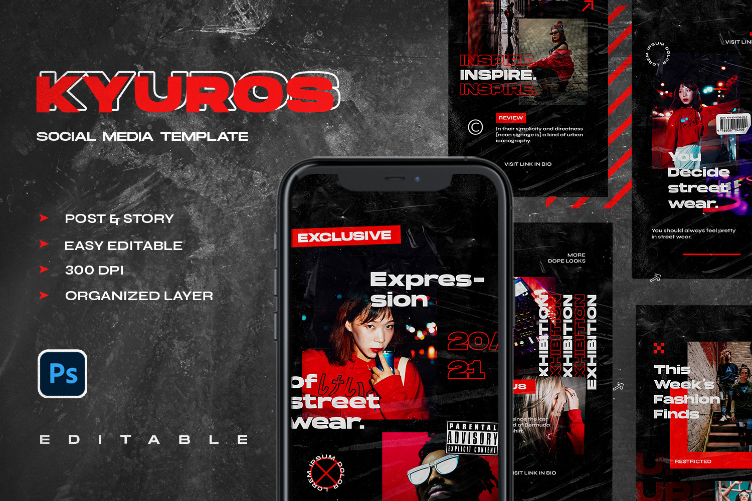 Kyuros - Instagram Stories &amp; Post Template