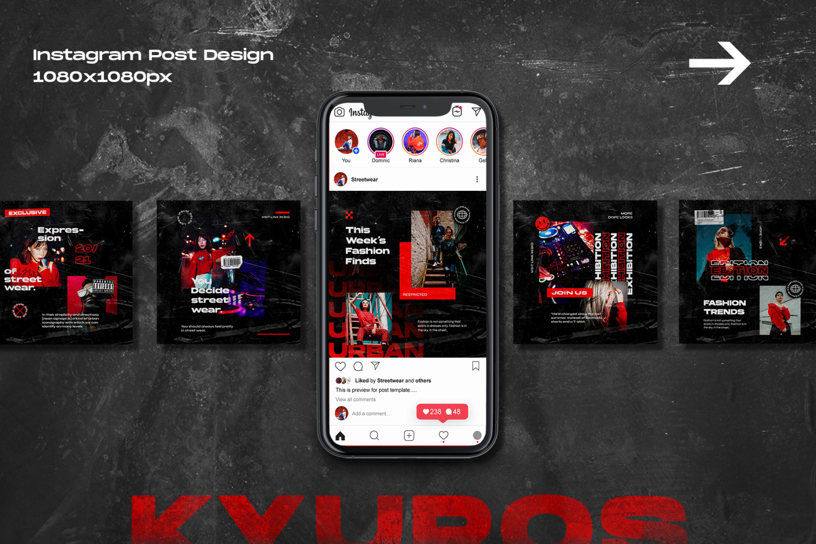 Kyuros - Instagram Stories &amp; Post Template