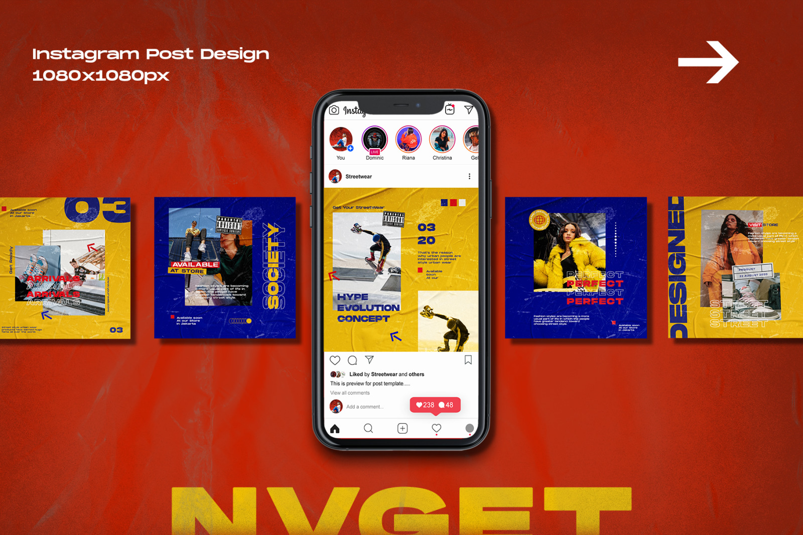 Nvgets - Instagram Stories &amp; Post Template