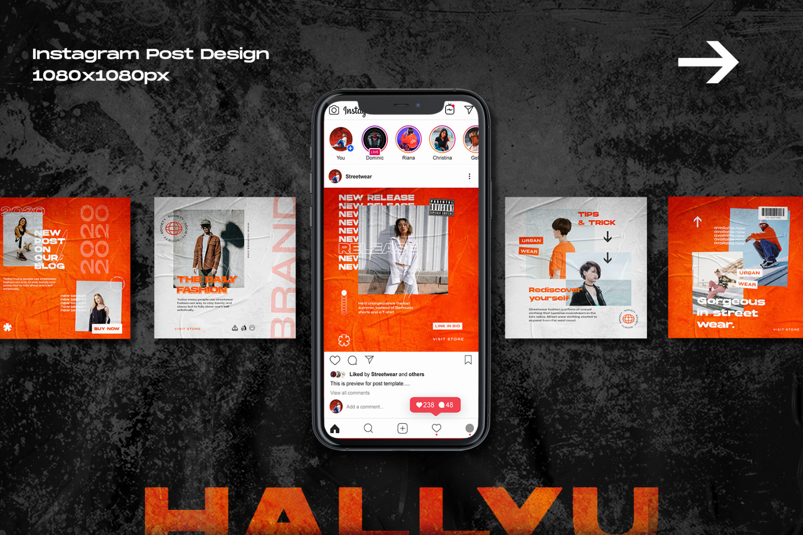 Hallyu - Instagram Stories &amp; Post Template