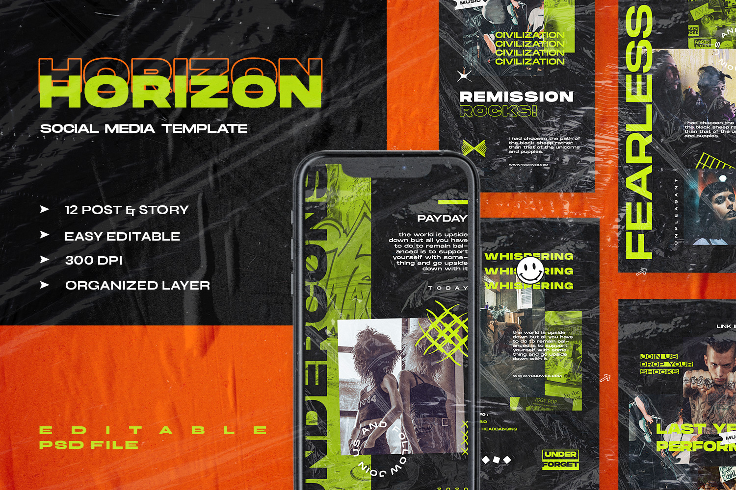 Horizon - Instagram Stories & Post Template Horizon - Instagram Stories & Post Template