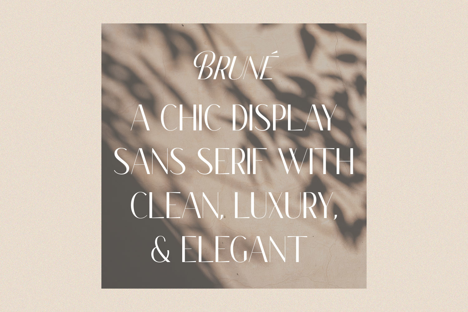 Classy Brune Sans Serif Typeface