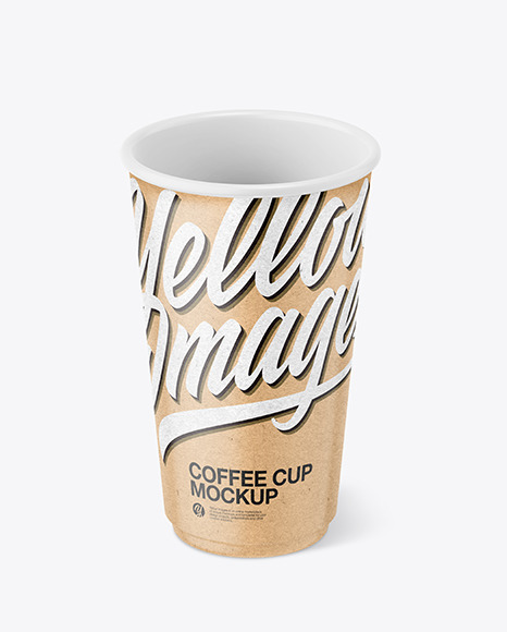 Kraft Paper Coffee Cup Mockup