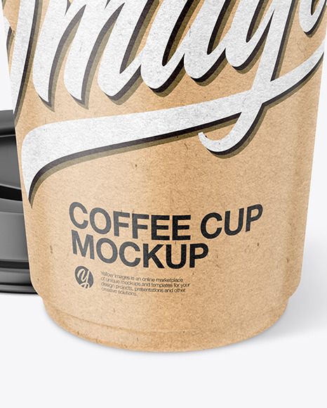 Kraft Paper Coffee Cup Mockup