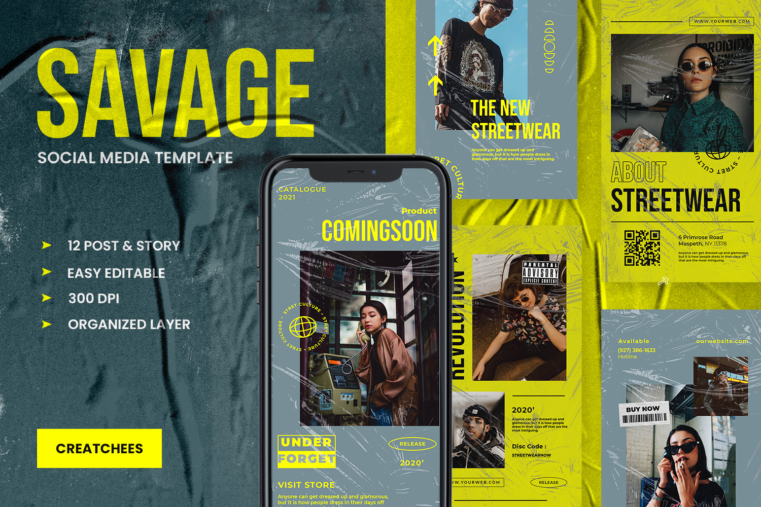 Savage - Instagram Stories & Post Template Savage - Instagram Stories & Post Template