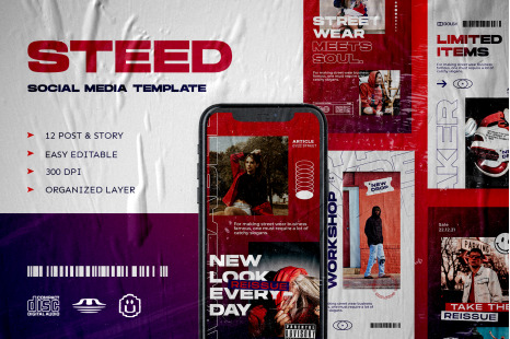 Steed - Instagram Stories & Post Template - Social Media Templates