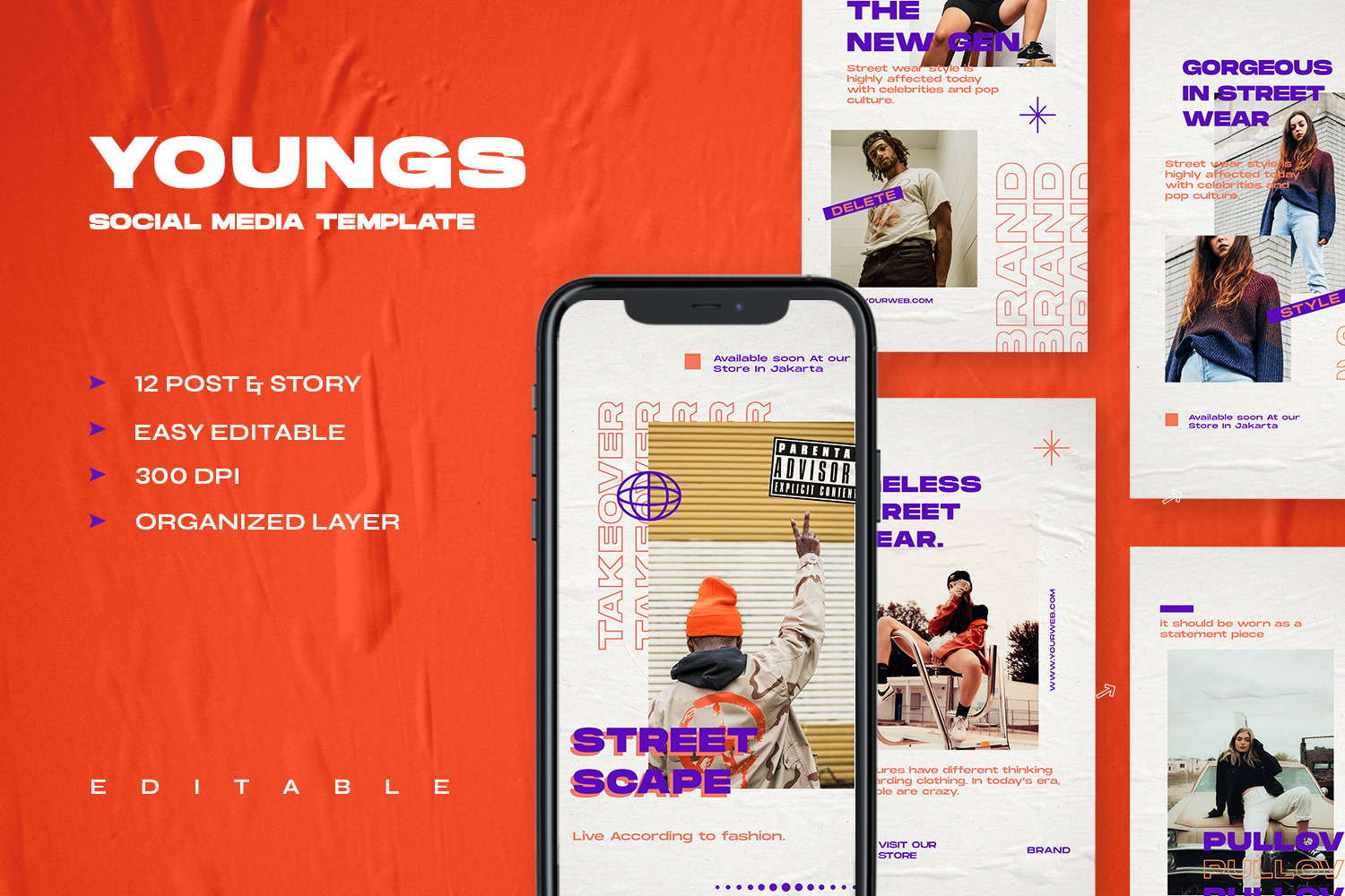 Youngs - Instagram Stories & Post Template Youngs - Instagram Stories & Post Template