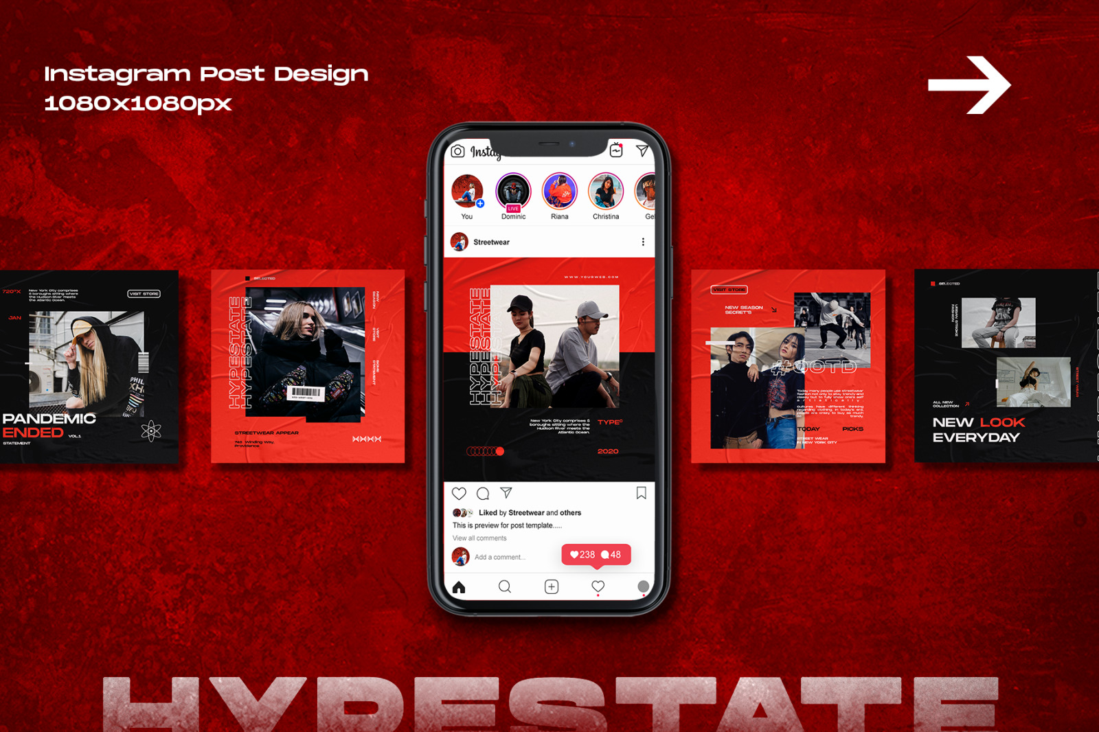 Hypestate - Instagram Stories & Post Template Hypestate - Instagram Stories & Post Template