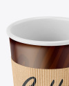 Paper Coffee Cup with Kraft Holder Mockup