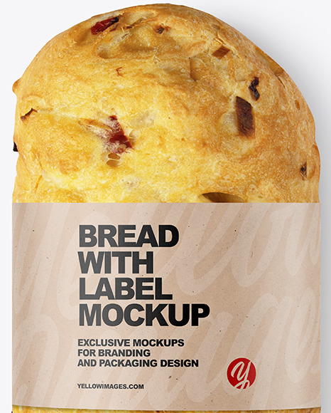 Ciabatta Bread with Label Mockup