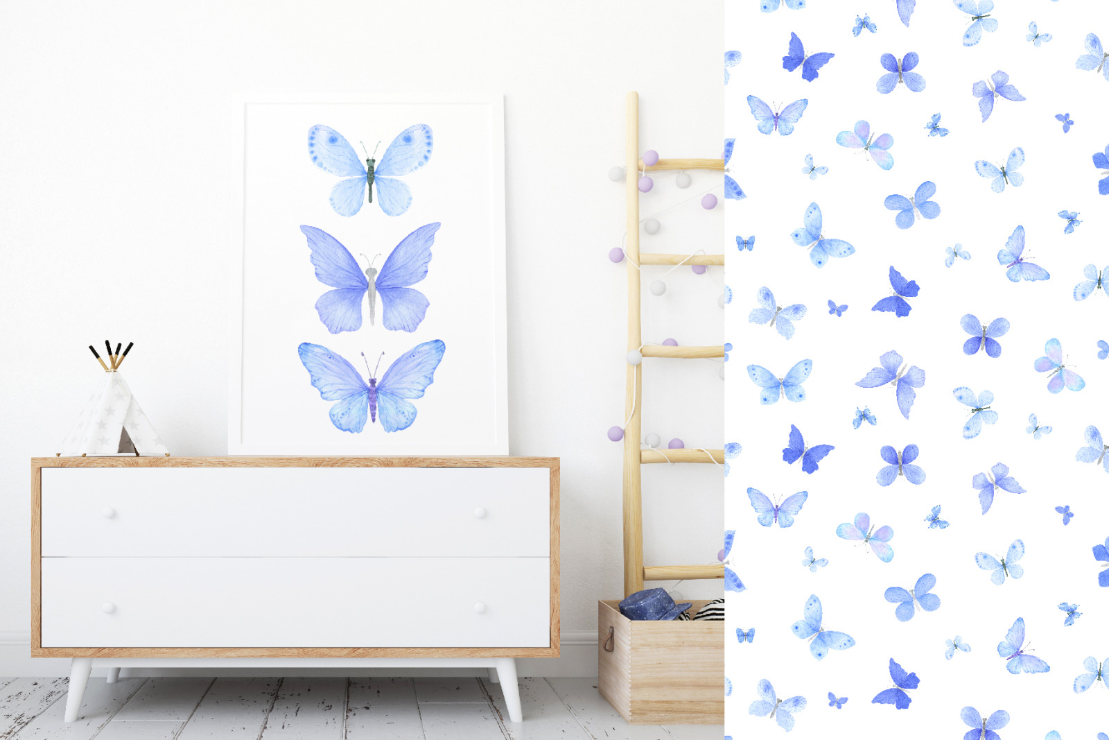 Watercolor Blue Butterfly clipart Watercolor Blue Butterfly clipart
