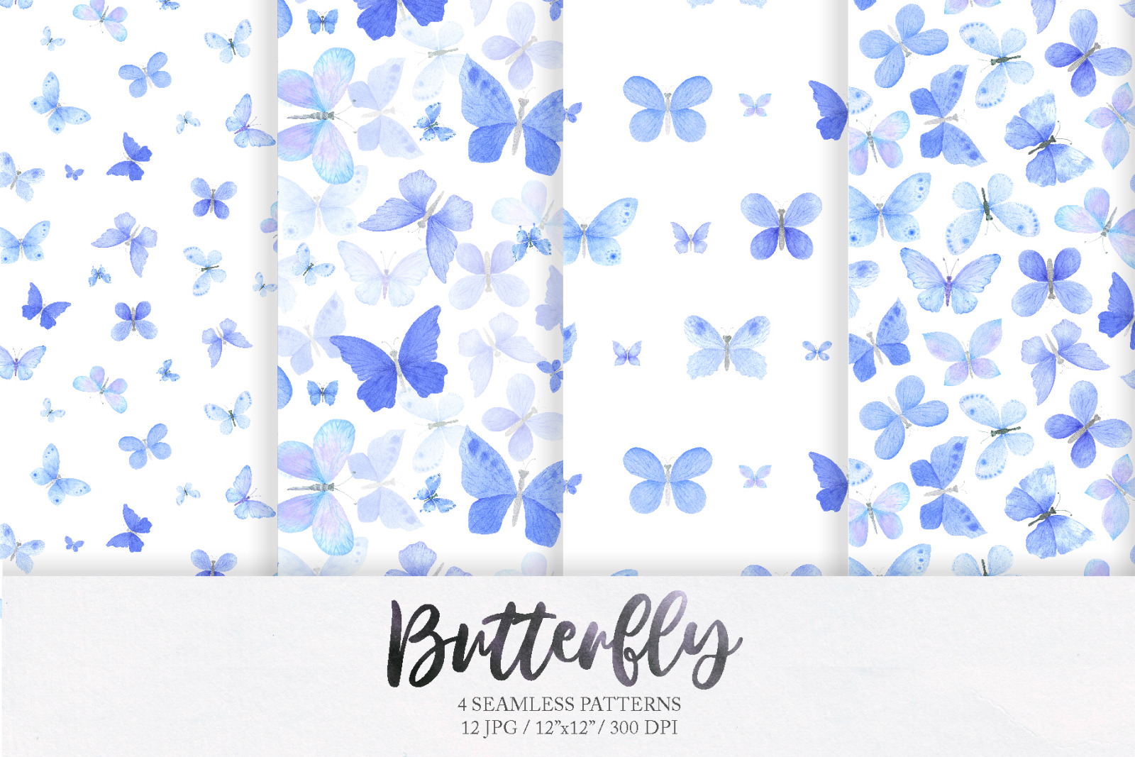 Watercolor Blue Butterfly clipart