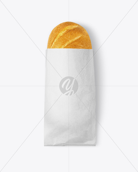 Kraft Package with Bread Mockup