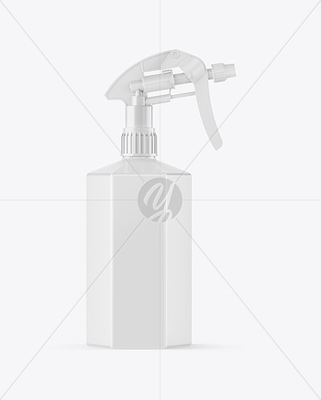 Glossy Spray Bottle Mockup