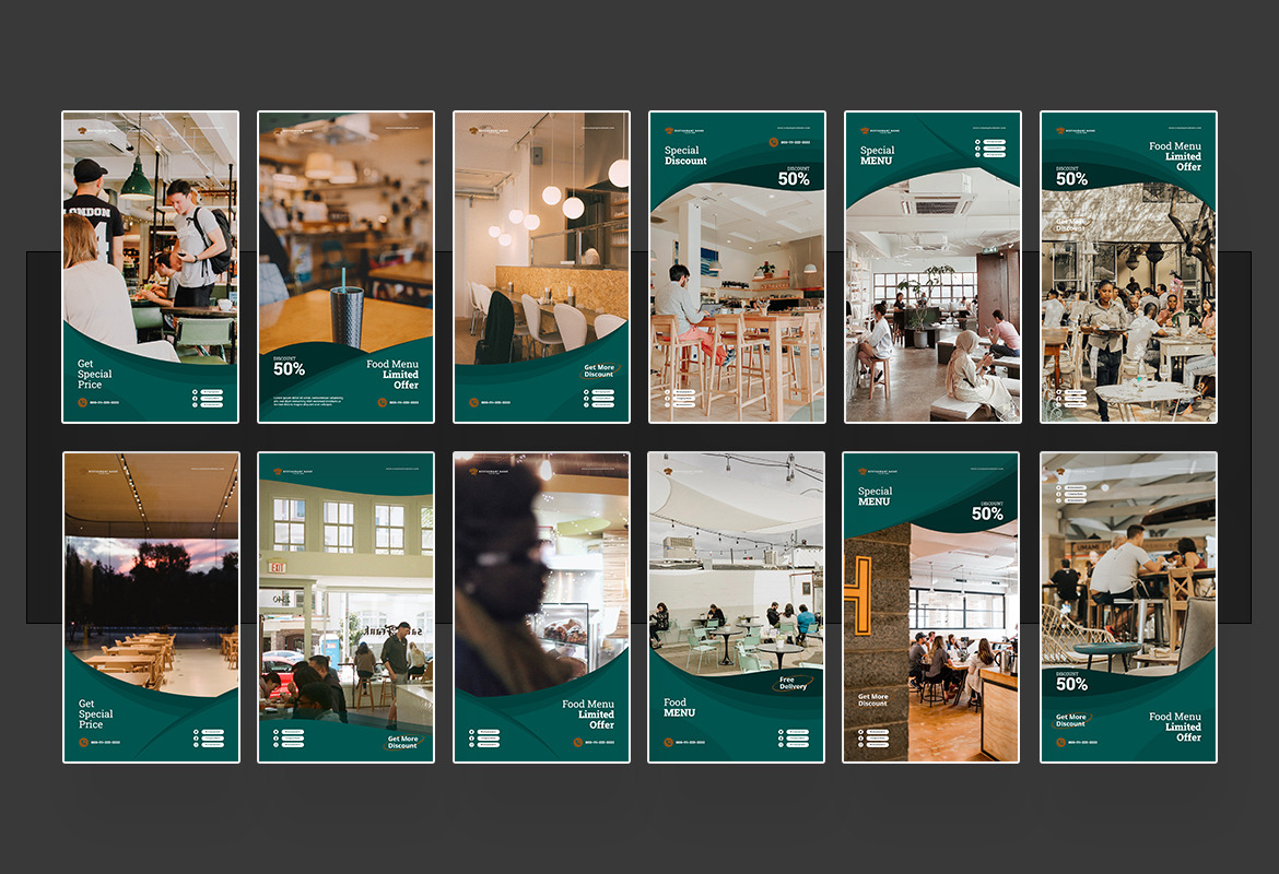 Restaurant Instagram Post and Story Template Restaurant Instagram Post and Story Template