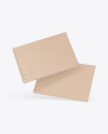 Two Kraft Paper Sketchbooks Mockup