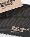 Two Kraft Paper Sketchbooks Mockup