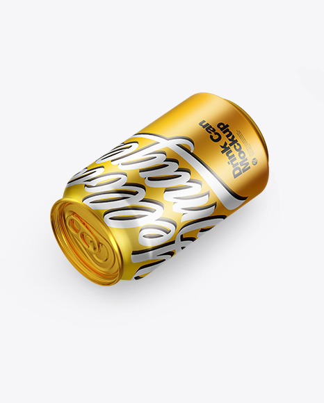 Matte Metallic Drink Can Mockup