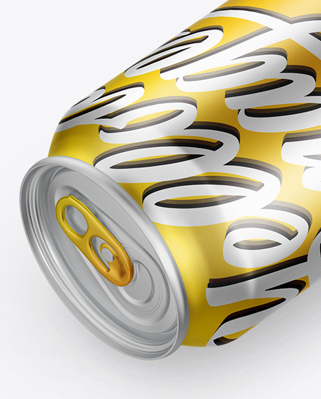 Matte Metallic Drink Can Mockup