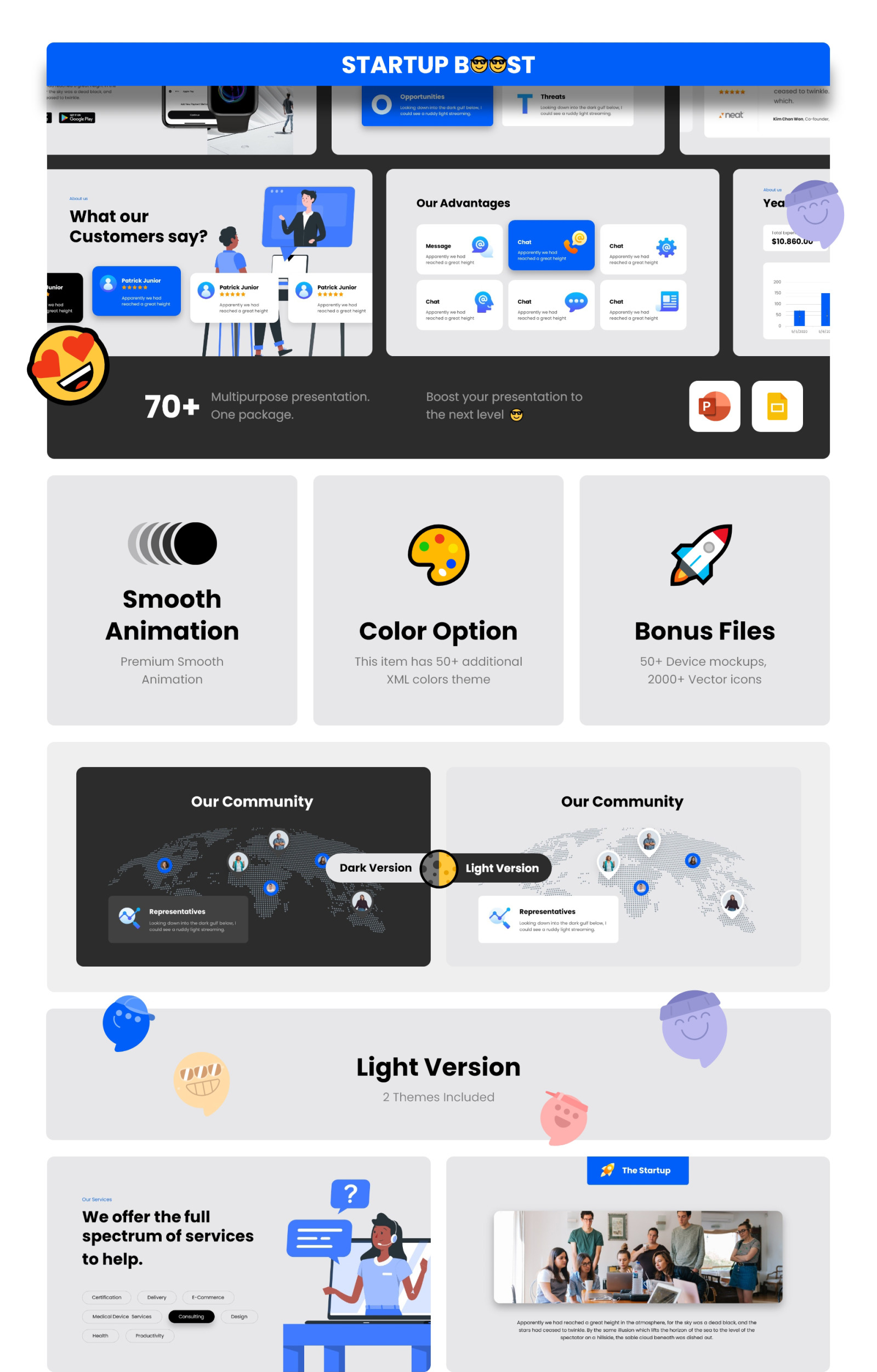 Startup Boost - Smooth Animated Google Slide Template