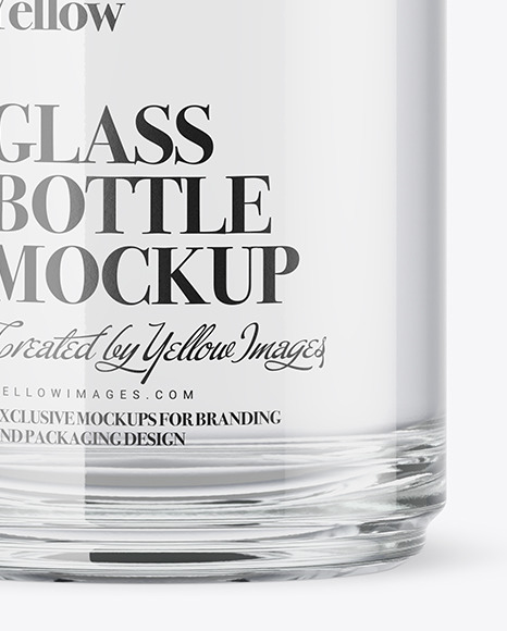 Clear Glass Bottle Mockup