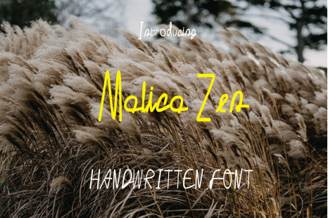 Malica Zen Font - Name